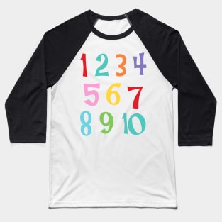 colourful numbers Baseball T-Shirt